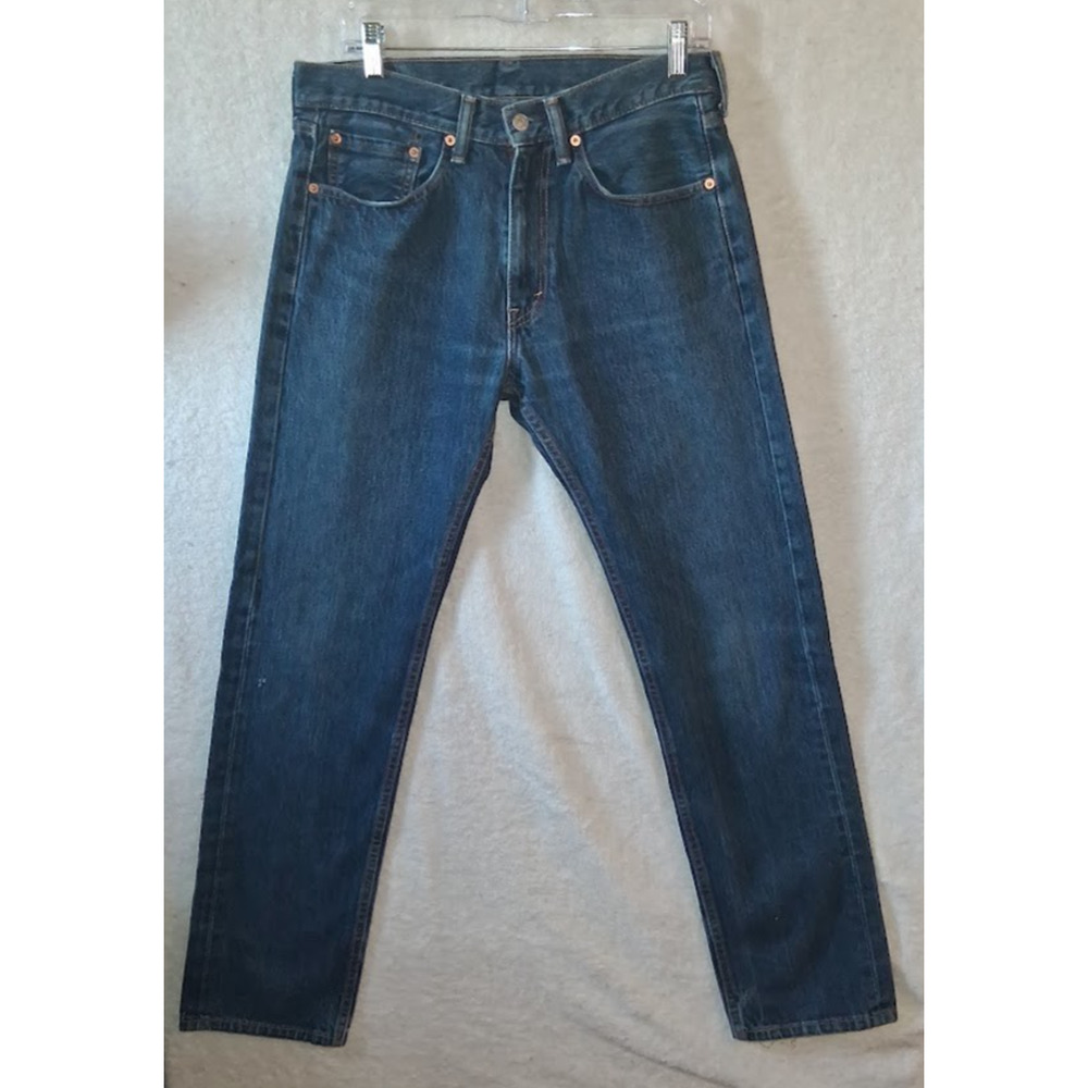 Levi's 505 Regular Fit Men's Jeans 32x34 Rinse Dark Blue Denim 00505-0216